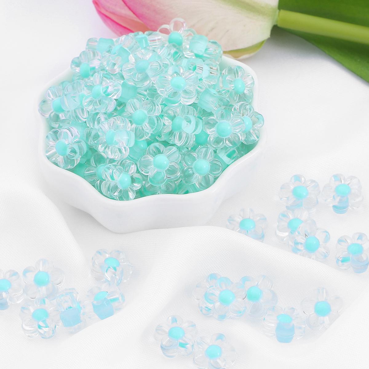 

500 г прозрачные акриловые бусины-цветы россыпью разделительные бусины для самостоятельного изготовления ожерелья, кольца, браслета, ювелирных изделий 12mm 500g зелёный