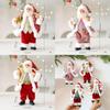 Cute Santa Claus Ornament With Musical Instruments Christmas Decoration Props For Holiday Decor And Window Display