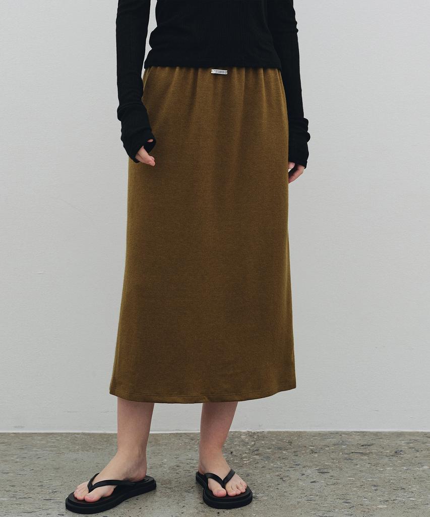 NEEV Smock Banding Long Skirt (Olive)