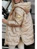 Autumn/Winter 2025 Hooded Mid-Length Cotton Coat with Three Zippers