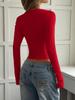 Di Yun Y2K Sexy Solid Color Long Sleeve T-shirt for Women - Autumn/Winter 2025 Collection