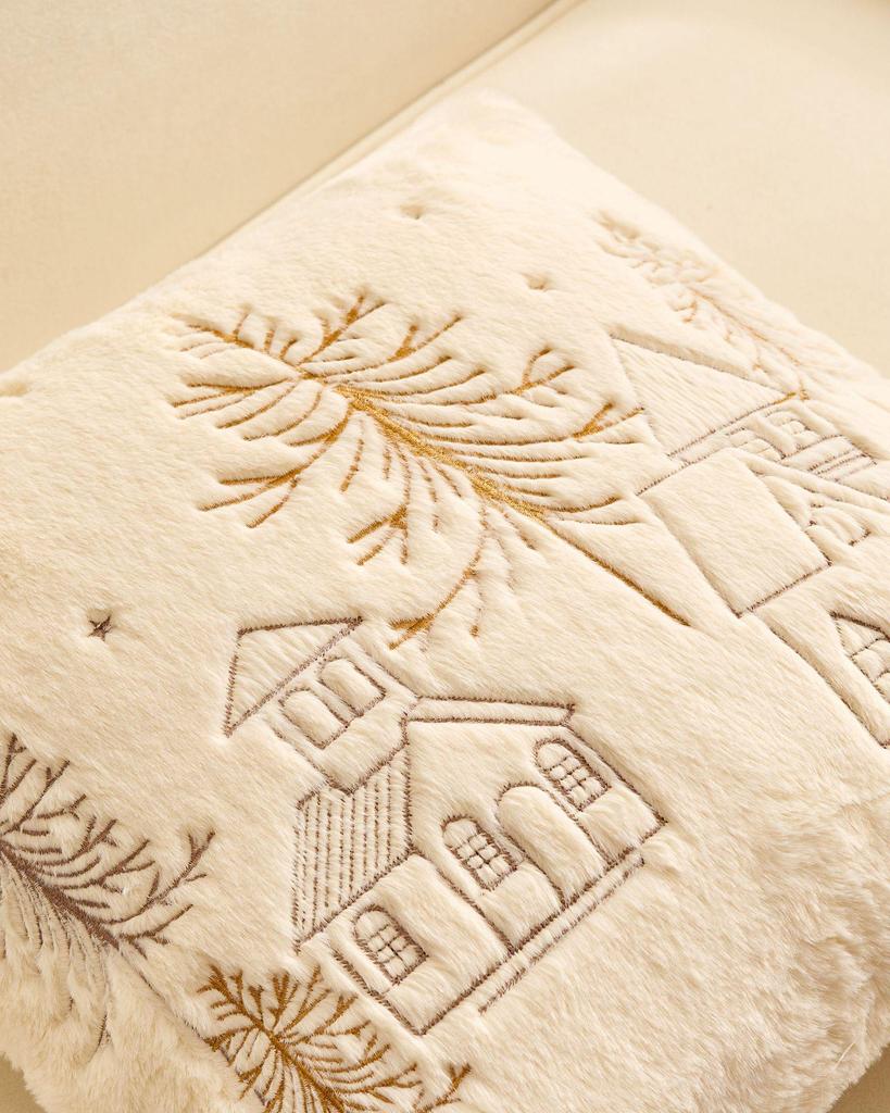 Modern Simple Christmas Embroidered Pillow Cover for Living Room Sofa