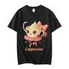 Ballerina Cappuccino TShirt Funny Italian Brainrot Meme T Shirt Women Clothing Fashion Y2k Aesthetic Short Sleeve TShirts