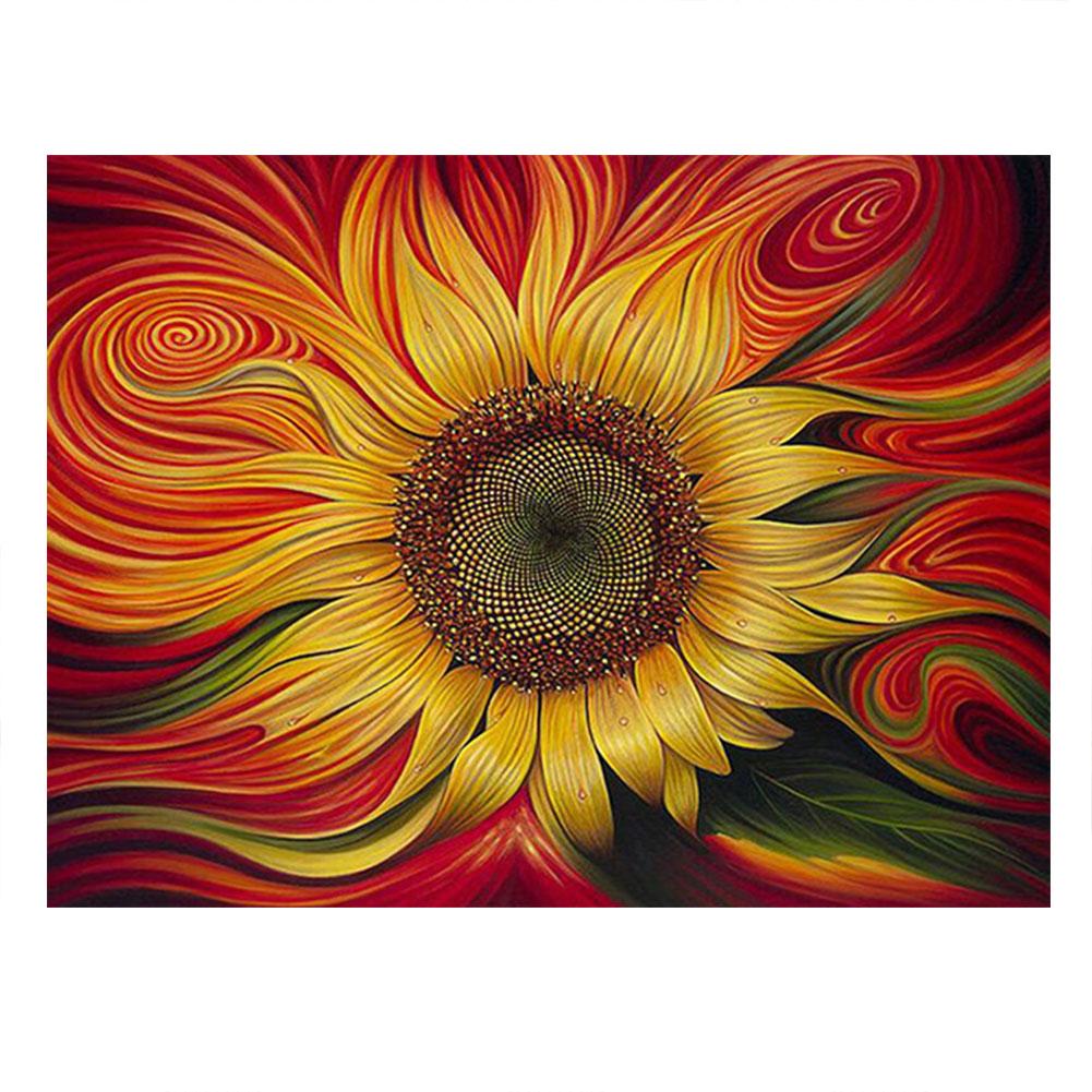 DIY 5D Rhinestone Painting Drill Embroidery Floral Cross Stitch Home Decoration Sunflower