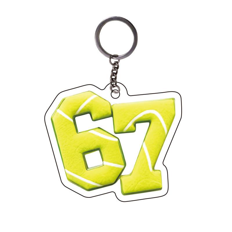 

Personalised Number Ball-Shaped Acrylic 2D Flat-Pack Decorative Student Gift Keyring Creative Football Key Accessory
