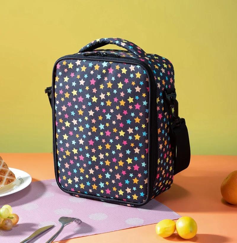 Portable Children's Cartoon Tote Thermal Lunch Box Bag Oxford Cloth Insulated Aluminum Foil Printed Lunch Box Bag Office Student