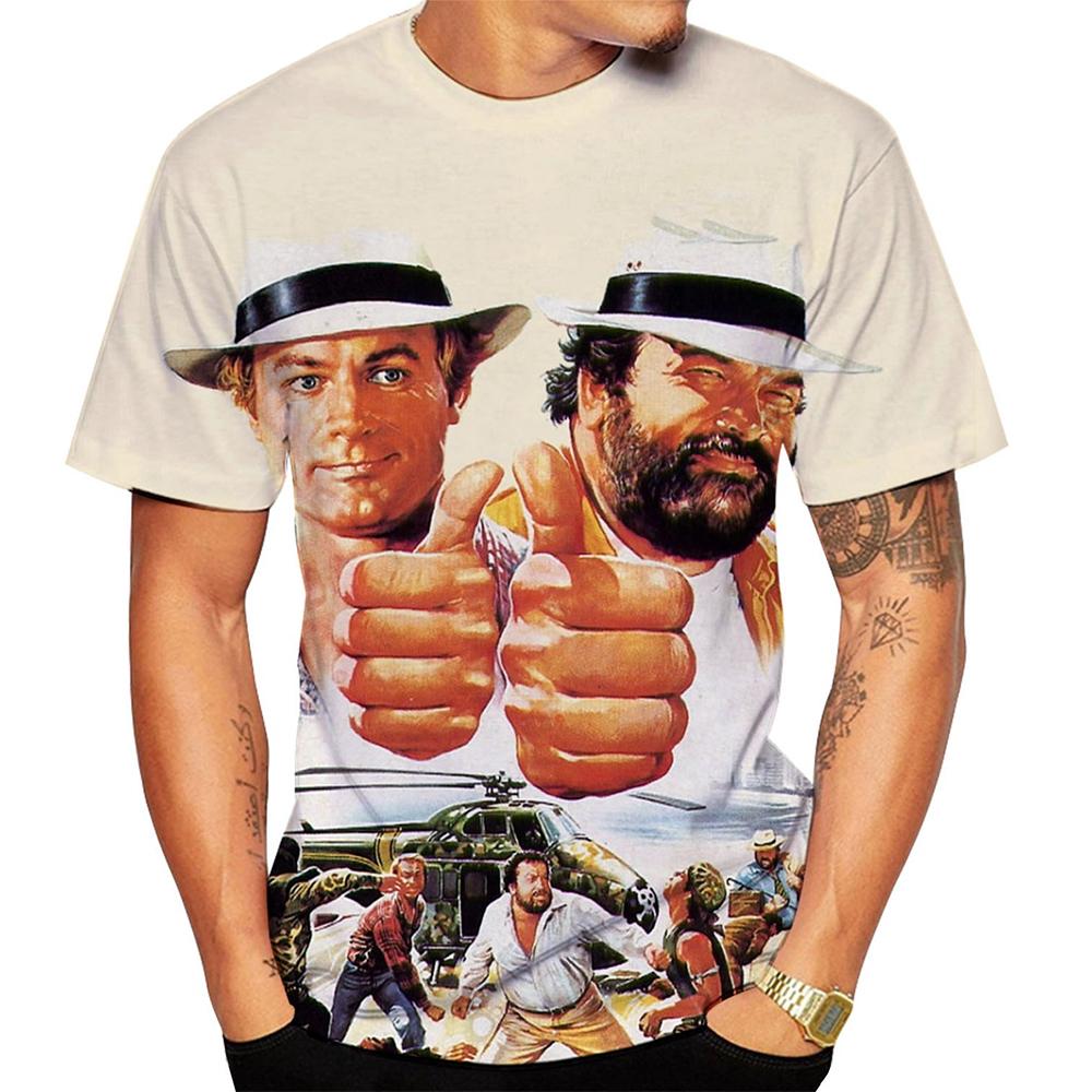 Sommer Heißverkauf 3D-gedrucktes T-Shirt lässig Harajuku humorvoll Hip-Hop Streetstyle Rundhals kurzärmeliges Hemd XXL beige