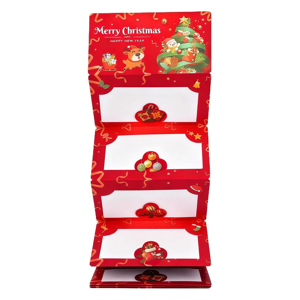 Merry Christmas Money Box Festive 10 Slots Folding Holder Christmas Gift Card Holder For Festival Valentines Birthday