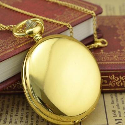 Orologio da tasca unisex retrò in lega liscio vintage per la vita quotidiana
