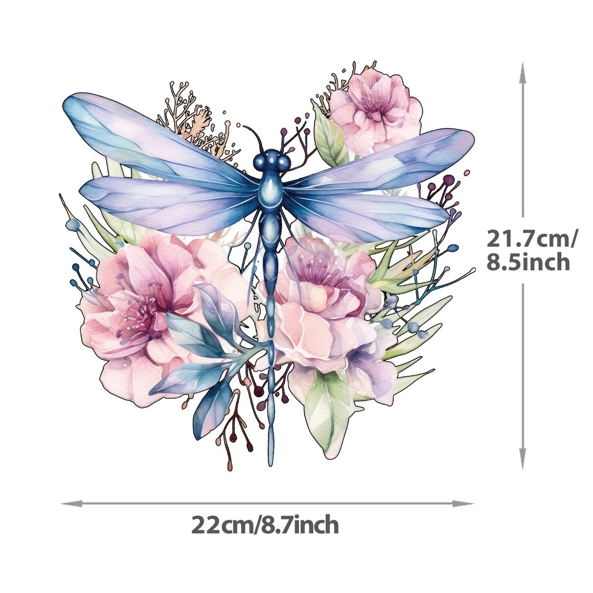 

Акварель Dragonfly Thermal Patch A-Level Washable Thermal Press Diy Вінілові толстовки Топи Нашивки на одязі Друк на футболці Джинси