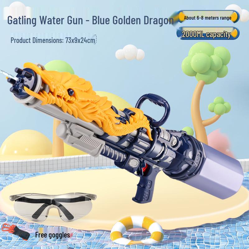 Extra Large High-Pressure Water Gun for Kids - Pull-Type, Large Capacity, Perfect for Water Fights