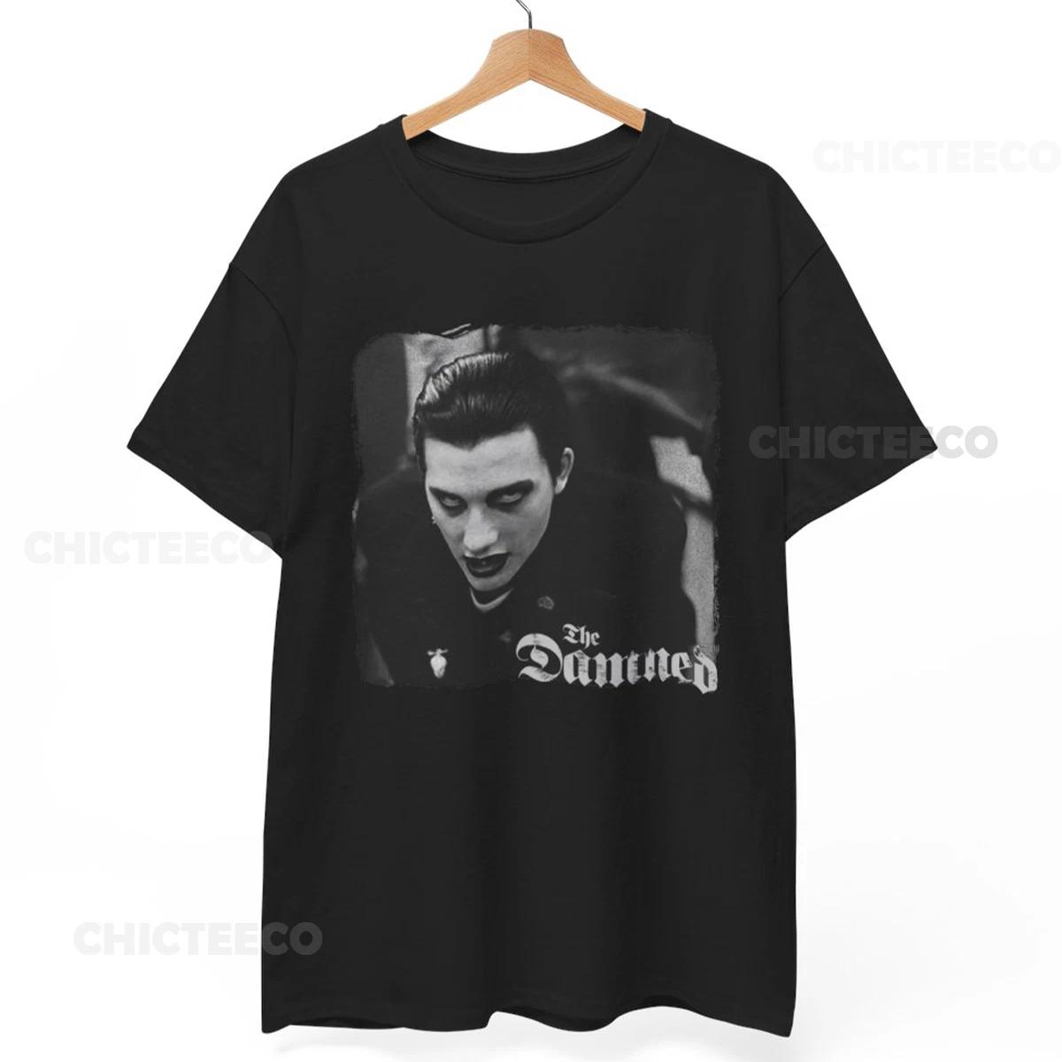 Dave Vanian Black T-Shirt, The Damned T-Shirt, Goth Rock Punk Band, Unisex Tee 2XL