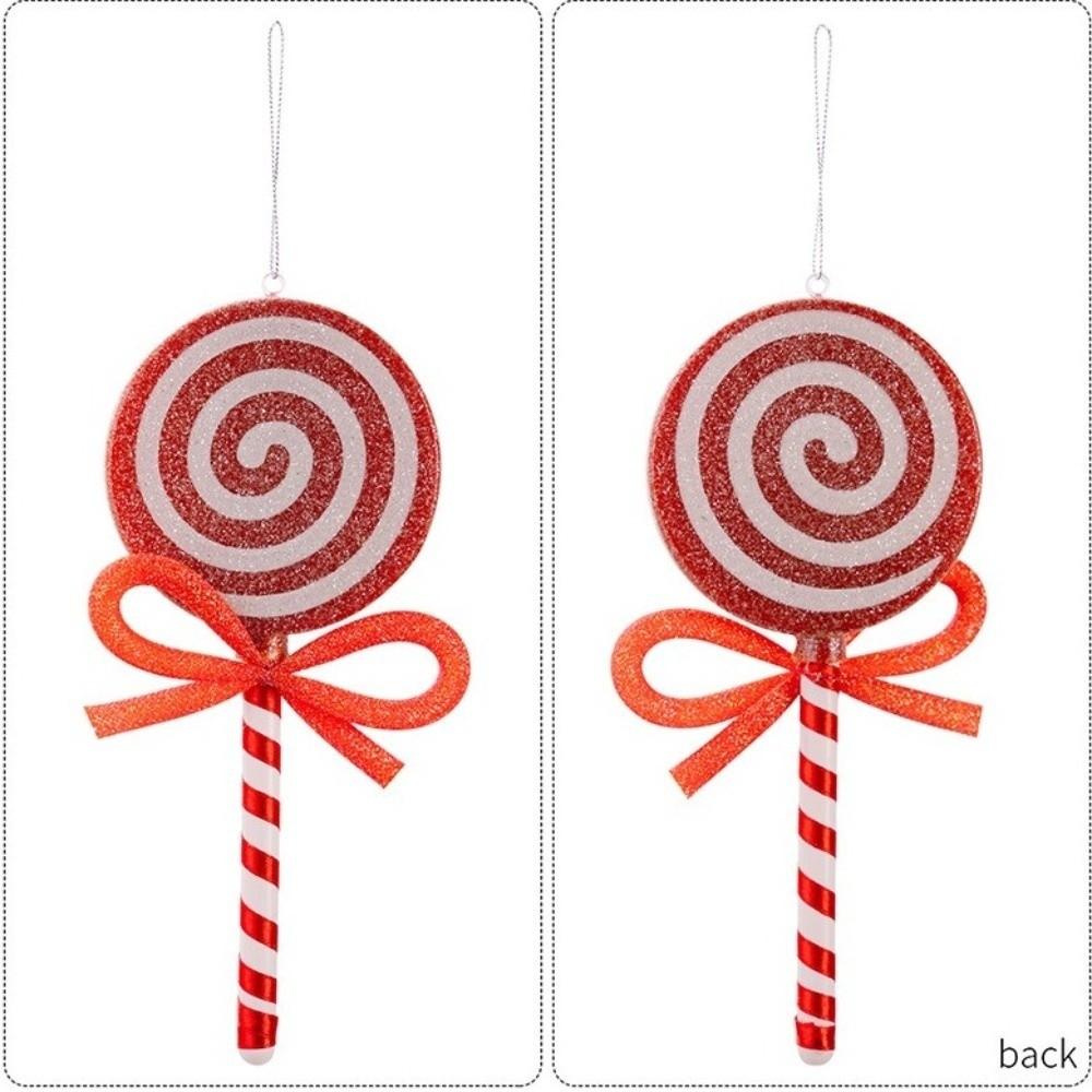 Bow Simulated Lollipop Red Pink Christmas Tree Decoration  Christmas Tree