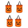 Wielorazowe Halloweenowe Torebki ze Sznurkiem, Bawełniane Puzderka na Cukierki z Dynią na Imprezowe Akcesoria i Prezenty