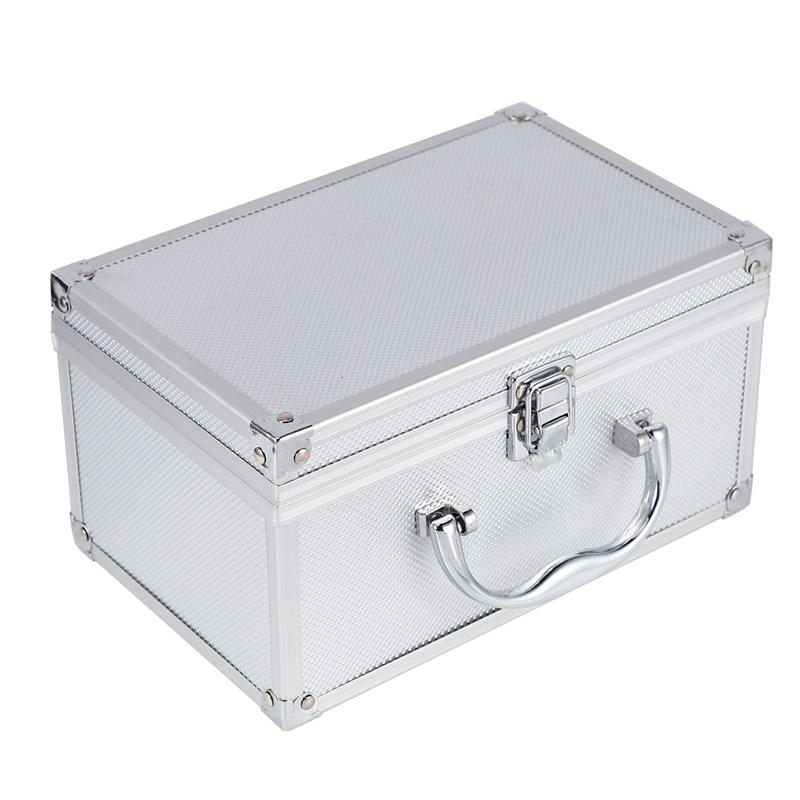 ABBY-Aluminum Alloy Tool Box Portable Safety Equipment Instrument Case Display Case Suitcase Hardware Tool Case 230X150x125mm