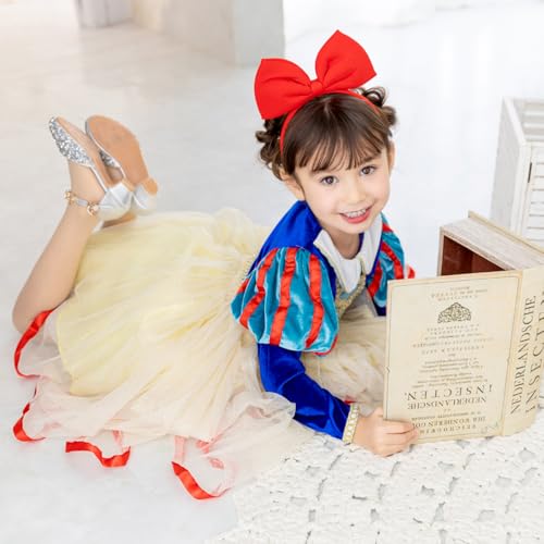 [monoii] Snow White Dress, Kids' Princess Dress, Halloween, Christmas, Birthday Gift, Girls' Snow White Costume, Cosplay, Kids Princess Costume, e0255