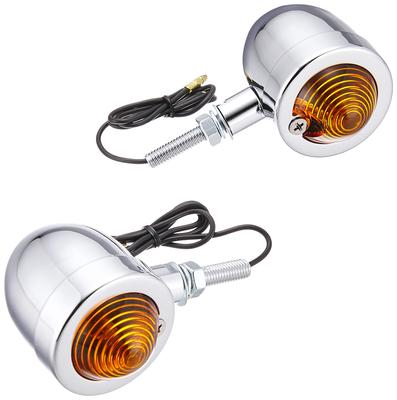 Kijima 219-1016 Motosiklet Parçaları Sinyal Lambası, Vanette Küçük, Kaplamalı Gövde/Amber Lens, Tekli, 2'li Set