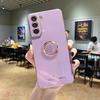 S 23 Ring Holder Stand Case For Samsung Galaxy S23 Plus S22 Ultra S21 S20 Fe Luxury Plating Silicone Cover On S23plus S23ultra