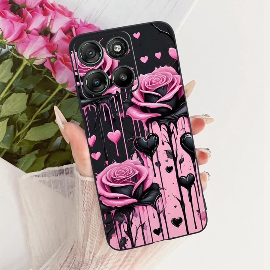For Motorola Moto G67 MotoG77 Case New Luxury Painted Cover Black Silicone Soft Phone Case For Moto G77 G 67 Back Cover Bumper