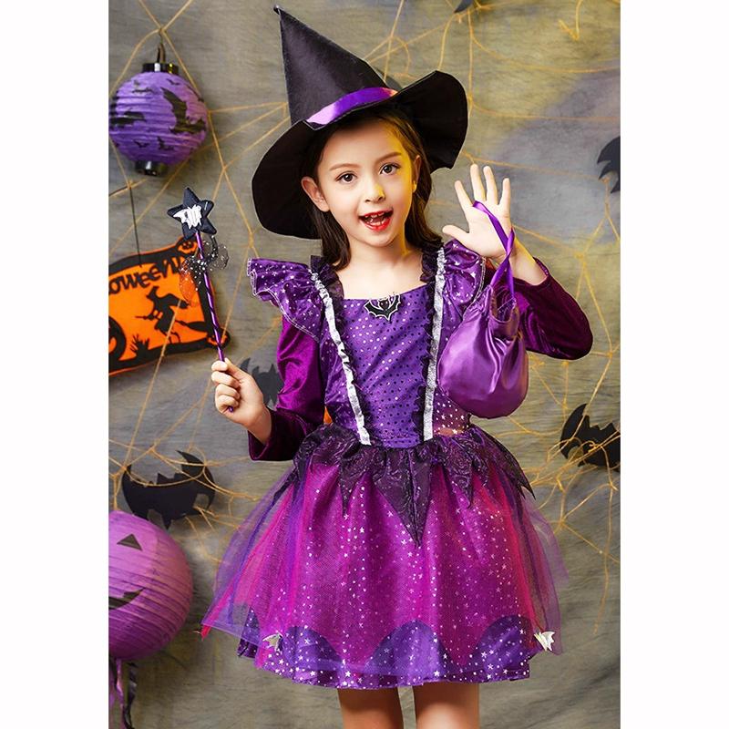 Pălărie Cosplay de Halloween pentru Fete Baghetă Magică Bomboane Copii Rochie Copil Fată Carnaval Petrecere Spectacol