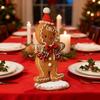 Christmas Gingerbread Man Night Light Battery Powered Resin Cookie Man Decoration Lamp Home Office Bedroom
