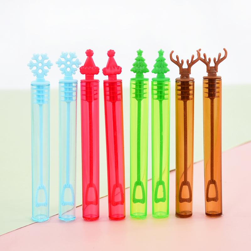 12/36Pcs Christmas Bubble Wand Soap Tube Empty Bottle Christmas Decor New Year Kids Gift Kids Birthday Party Favors Toy