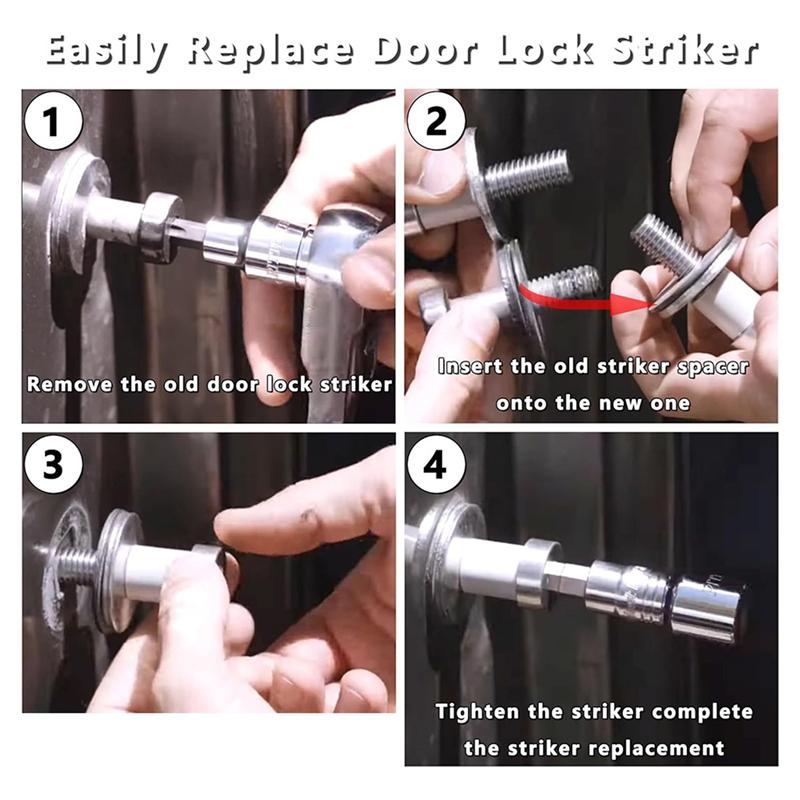 2X 38420 Door Lock Striker Bolt 9601750 Door Lock Bolt For  GMC Oldsmobile Pontiac 1971-1991