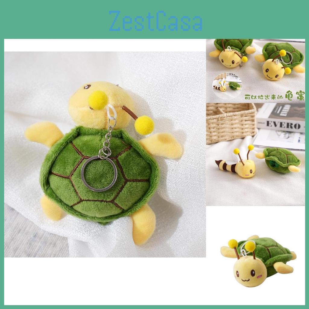 Adorable Creative Turtle Plush Doll Keychain Cute Stuffed Animal Accessory For Bags