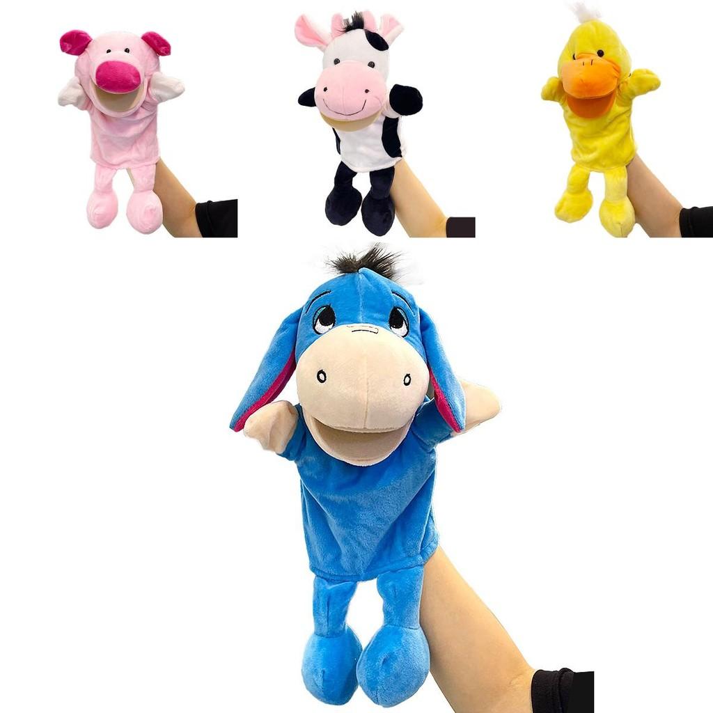 Ducks Cows Pigs Frogs Mouth Opening Ventriloquis Puppet Toys Hand Plush Gift Kid