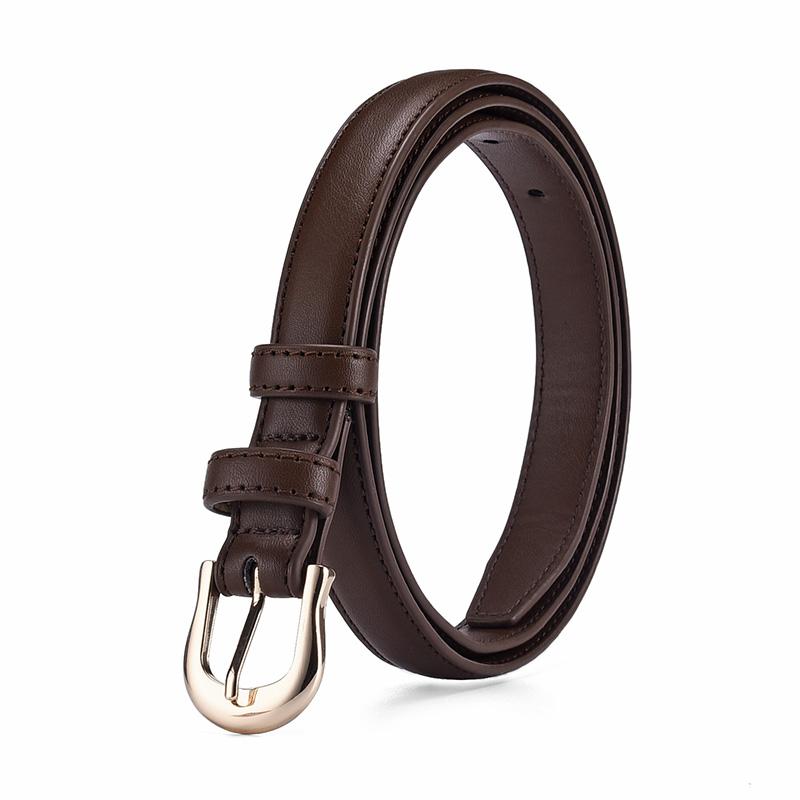 

Belt Summer Brown Belt with Fine Matching Western Pants Simple Versatile Belt New Fashion Decoration Designer Waist Strap Belts 105cm кавовий