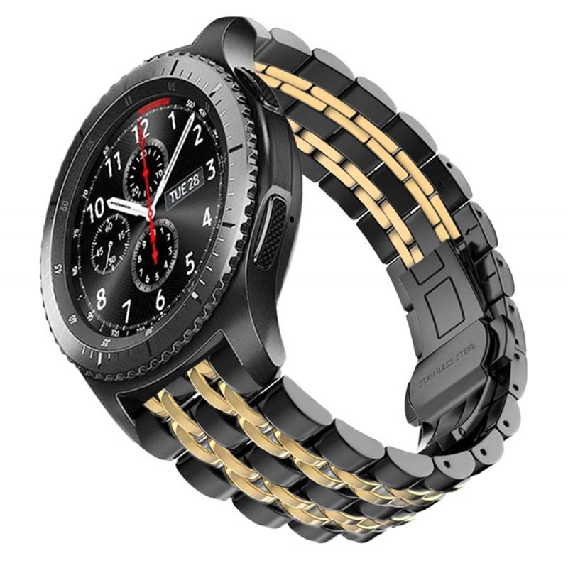 Pulseira de Aço Inoxidável 22mm 20mm Para Samsung Watch 3 4 5 45mm Gear S3 46mm 42mm Active2 40 44mm Pulseira de Metal