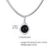 Vnox Natural Stone Pendant Necklace, Stainless Steel Blade Chain, Obsidian Tiger Eye Turquoise Lapis Stone Jewelry Gift for Men