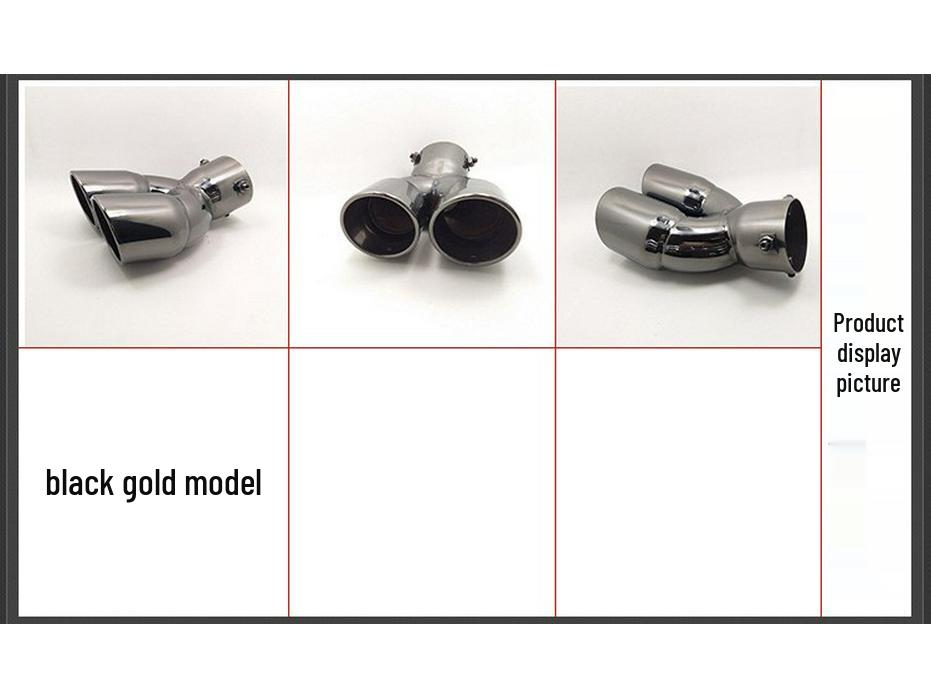 Tailpipe for IX35 Highlander, Sportage KX5, Sonata, 12CRV, Lexus SUV - Titanium Black Gold Finish