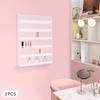 6-stufiges Acryl-Displayregal für Nagellack, 2 Stück Klare rechteckige Wandmontage-Displayregale für Nagellack 51*5*61cm für Nagelstudios