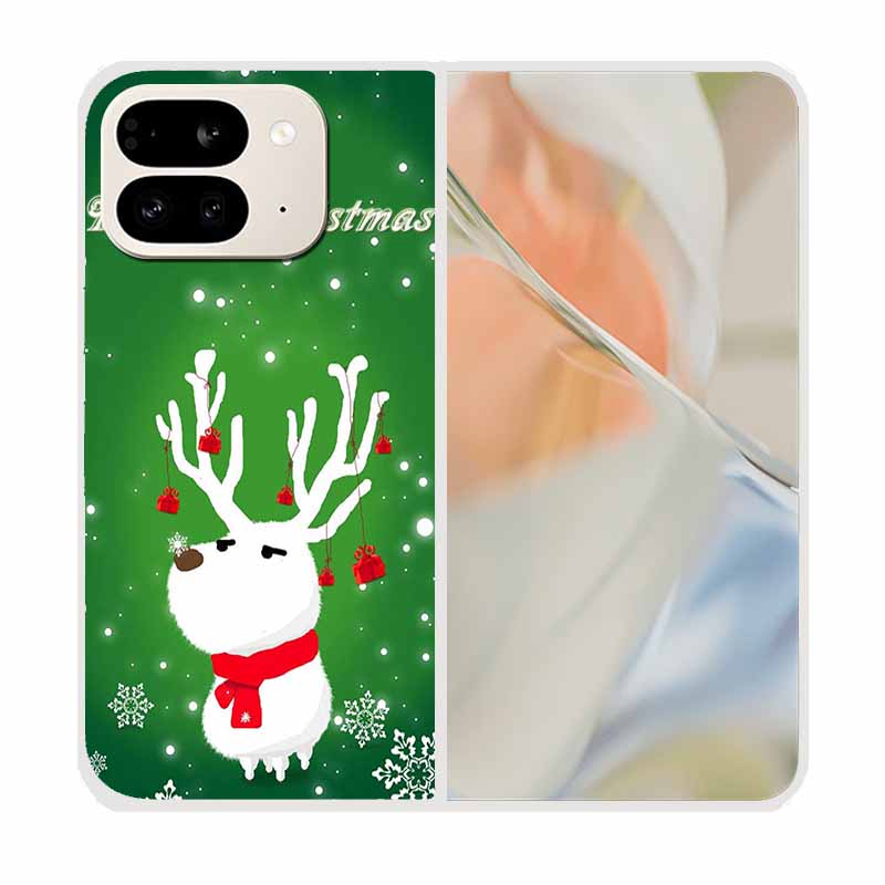 For Google Pixel 9 Pro Fold Case Pixel Fold Christmas Cute Clear Hard Plastic PC Phone Back Cover For Google Pixel9 Pro Fold 5G