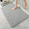 Cobblestone Embossed Memory Foam Bath Mat Non-Slip Absorbent Shower Rug for Bathroom Floor Tub Decor