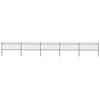 VidaXL Garden Fence with Spear Top Steel 892.5 X 80 Cm Black 277606