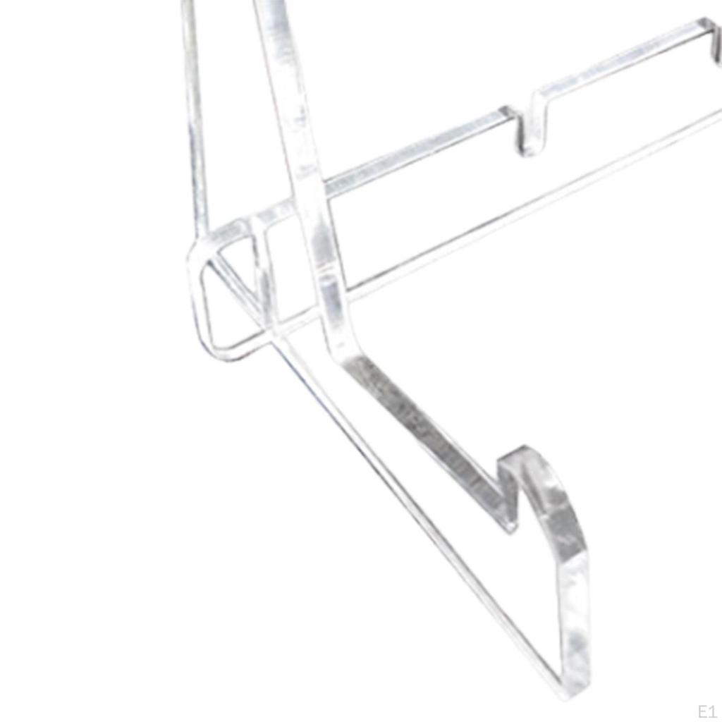 Acrylic Book Stand with Support Ledges Recipe Holder Storage Rack Display