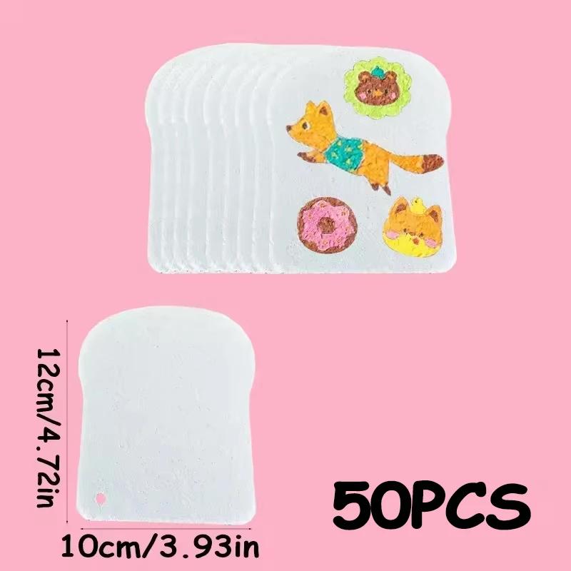 10/100Pcs 3D Drawing Magic Canvas Sponge – Kids DIY Painting Paper for Creative 3D Art & Children’s Craft Projects