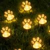 7JI In-Ground Light, Cute Cat Paw Design, Outdoor, Waterproof, Energy-Saving, Recessed LED Solar Garden Light, Garden Decoration, Decorative Light,