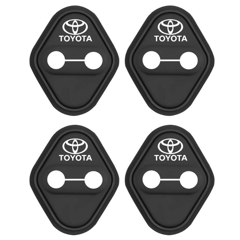 4Pcs Silicone Car Door Lock Cover Protector Clips, Anti-rust Dustproof for Toyota Corolla Camry RAV4 Avalon Interior Accessories