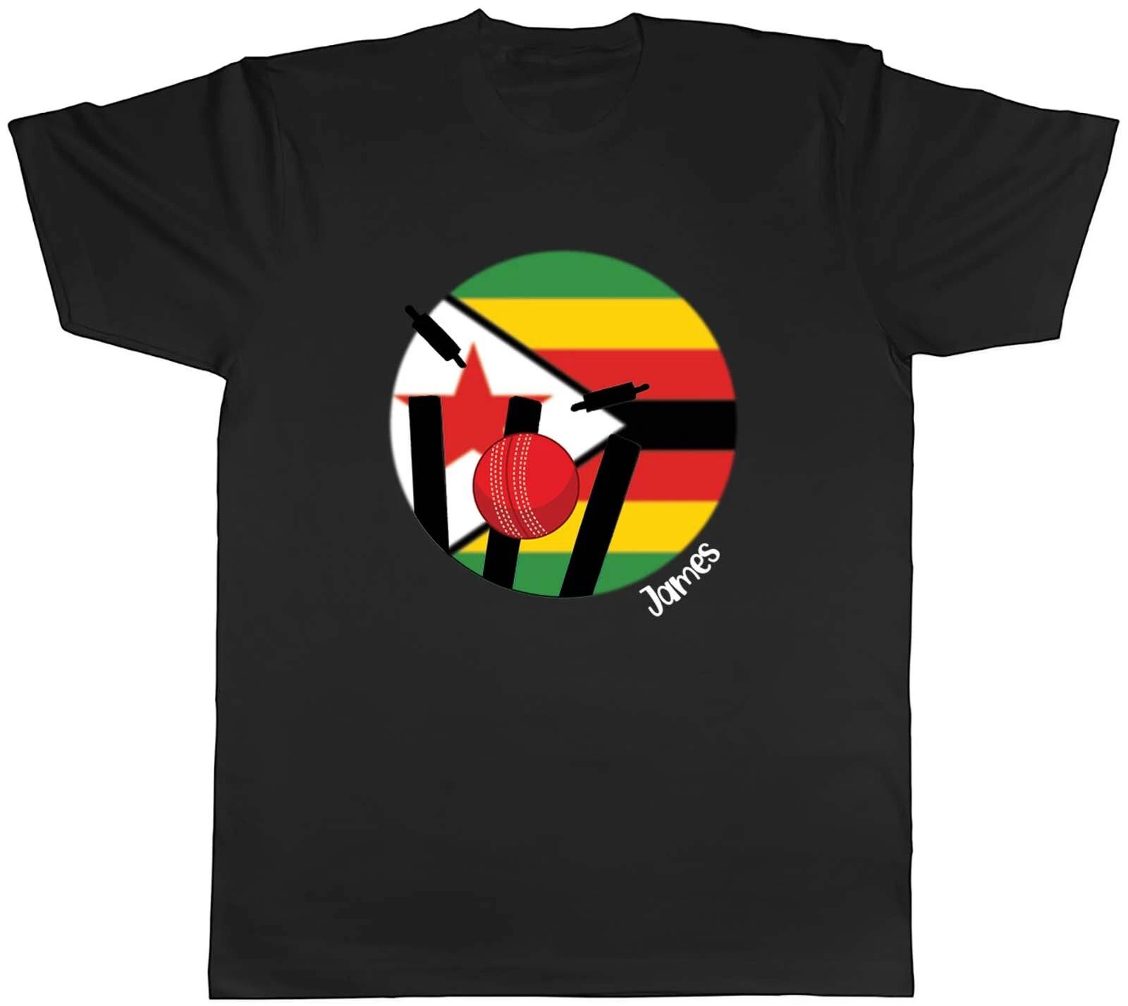 Personalised Cricket Zimbabwe Sports Mens Unisex T-Shirt Tee Gift XS