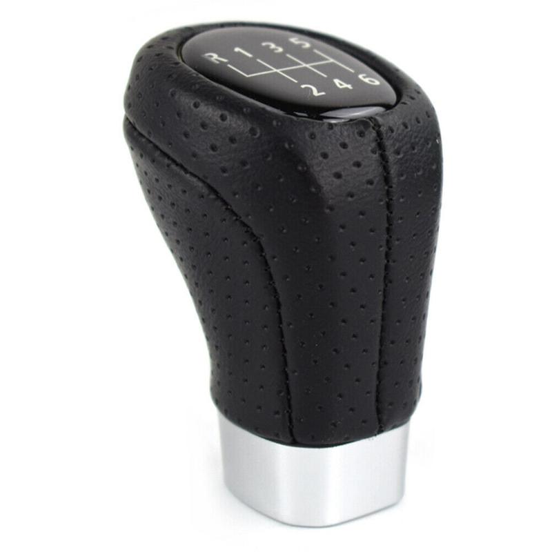 Authentic 6 Speed Gear Shift Knob Leather For -BMW 1Series 3Series E81 E82 E87 E88 E90 E91 E92 E93
