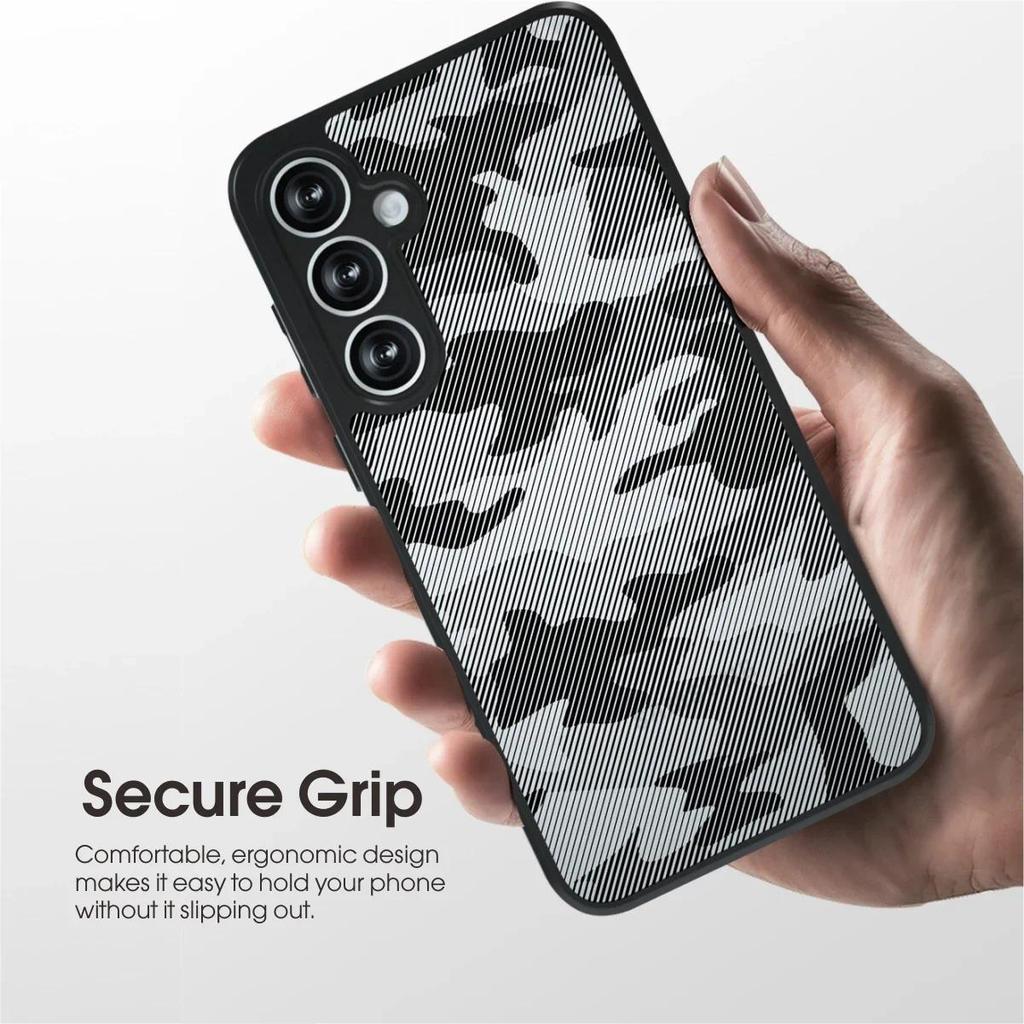 (Comes with Wrist strap)IBMRS for Samsung Galaxy A26 5G Phone Case,(Military Drop Protection)Shockproof Slim Translucent Matte Cases, Black Camo