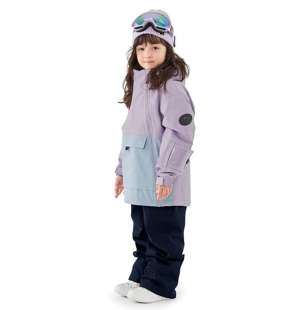 Acrais Ski and Snowboard and Warm for Girls Kids' Set, Windproof, Waterproof, Breathable, (al-ss25096-w160lv-babu-nv)