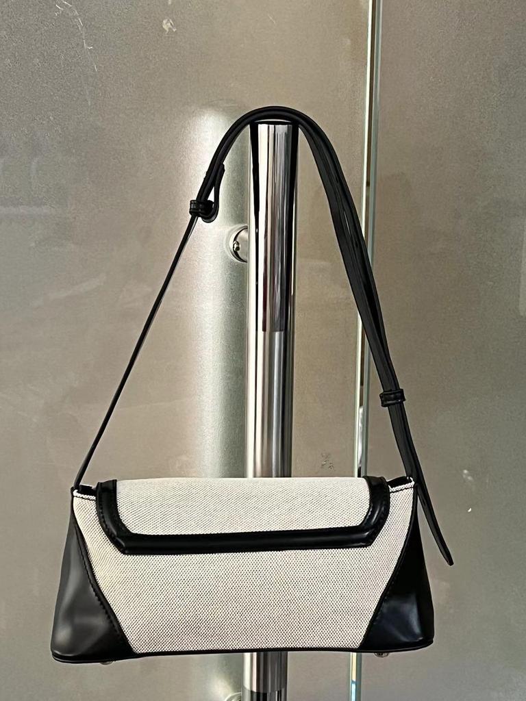 French Niche Color Block Crossbody Bag - Retro, Casual, Versatile Shoulder Bag