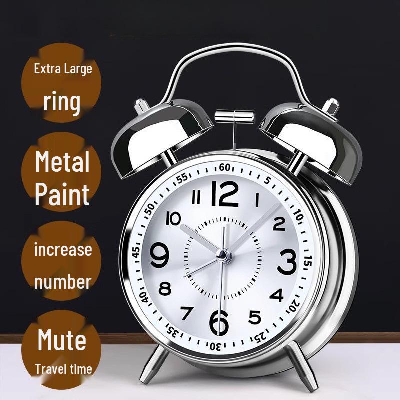 2025 Mechanical Alarm Clock for Students & Seniors - Compact, Rechargeable Wake-Up Call