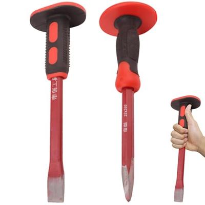 Zestaw dłut murarskich i dłut z gumową rękojeścią do obróbki drewna, górnictwa i rzeźbienia w kamieniu (30 cm)