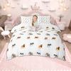 Homewish Cute Wildlife Duvet Cover Set For Kids Deer Highland Cow Bedding Butterfly Duck Koala Comforter Cover Set