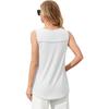 CHARMLEAKS Tank Top Built In Bras for Women Summer Pleated Square Neck Tops Flowy Sleeveless Shirts